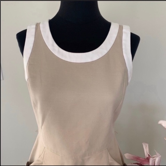 Tommy Hilfiger Sleeveless Tan & Navy Dress - Picture 6 of 12